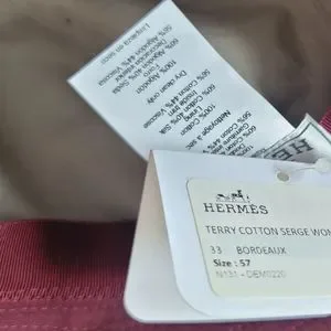 Hermes | Accessories | Hermes Terry Serge Burgundy Cotton  display picture 1